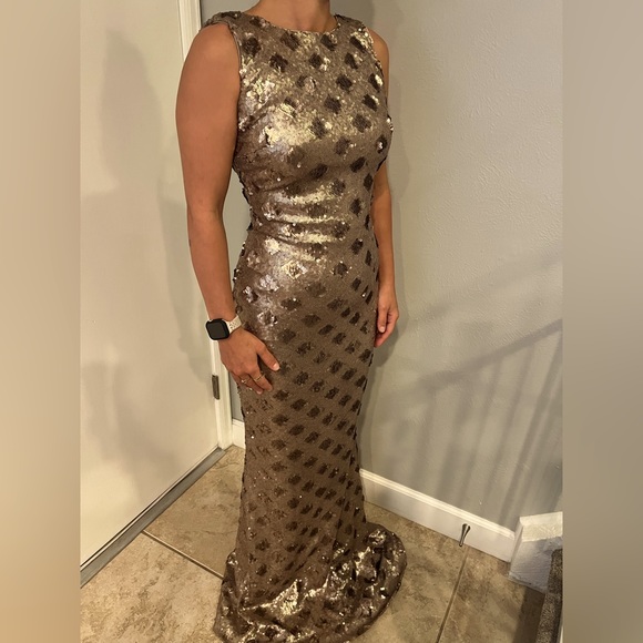 Dress the Population Dresses & Skirts - Taupe Dress the Population Gown